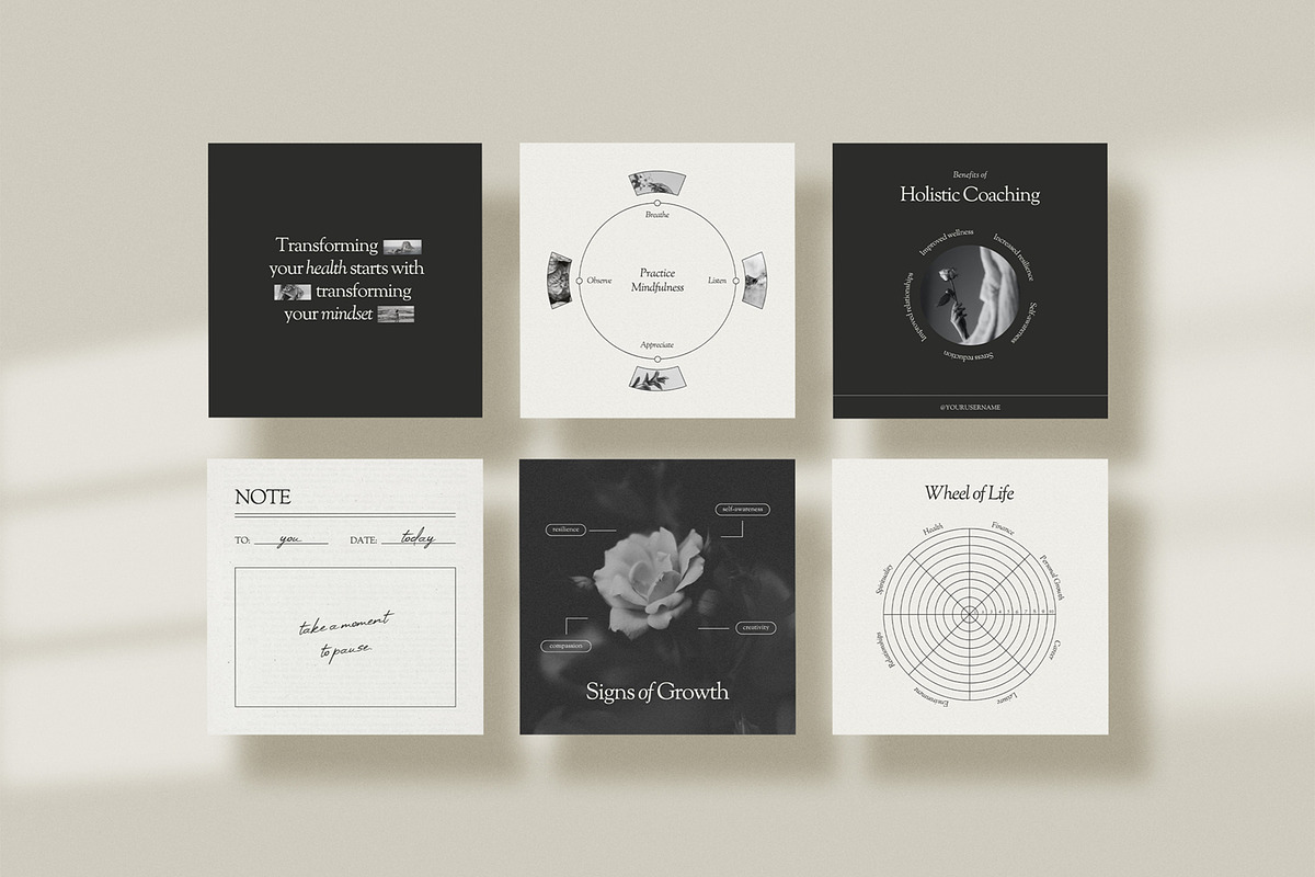 Holistic Coach Template - Canva, a Social Media Template by Willoe Studio (Photo 2 of 12)