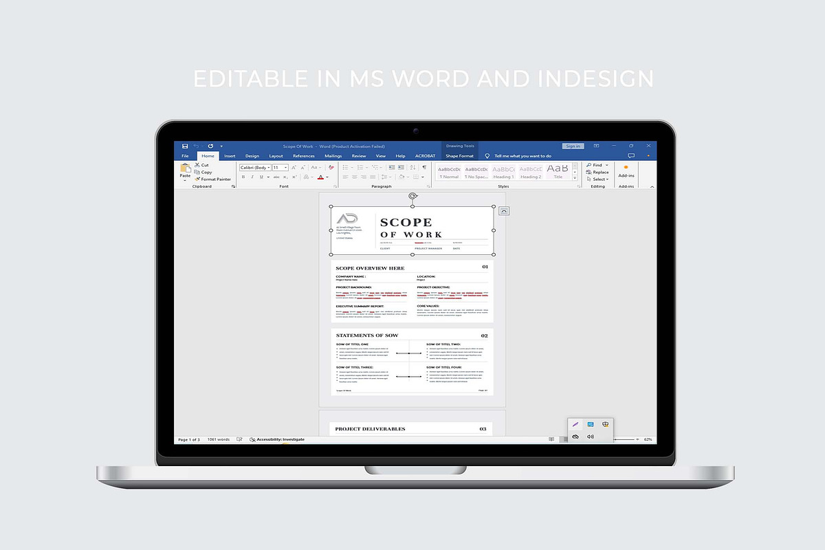 Scope Of Work | MS Word & Indesign, a Stationery Template by design_hut (Photo 7 of 7)