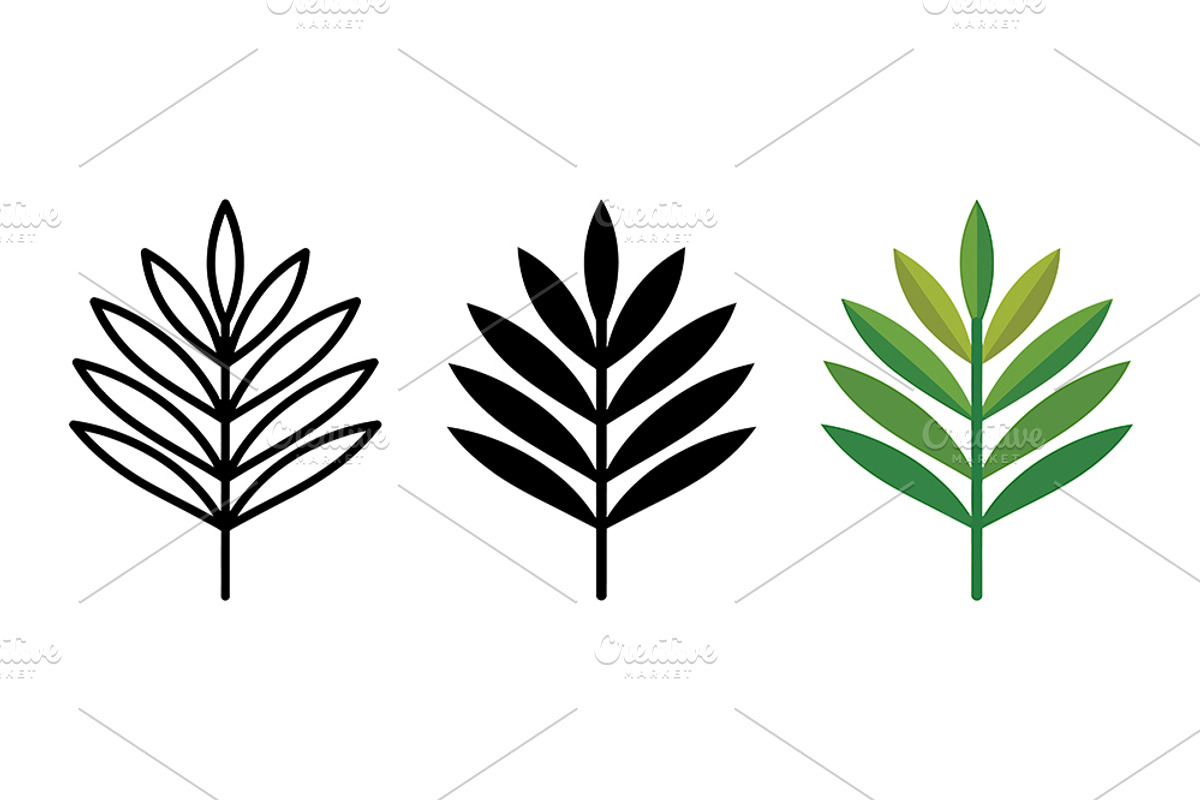 Fern Leaf Vector Design, a Solid Icon by Artonix (Photo 2 of 2)