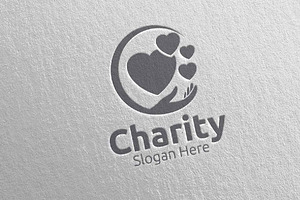 Charity Hand Love Logo Design 3