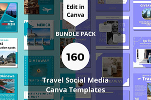 Travel Social Media Canva Templates