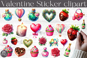 Valentine Sticker clipart, an Illustration by Designworld