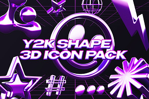 Y2K Abstract Shape 3D Icon, an Object 3D Model by deviapuspitasari2