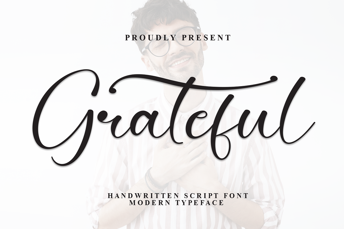 Grateful | Script Font, a Handwritten Font by Scratchones (Photo 1 of 9)