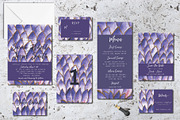 Violet Wedding invitation set, an Invitation Template by digital_essence (Thumbnail 2 of 4)