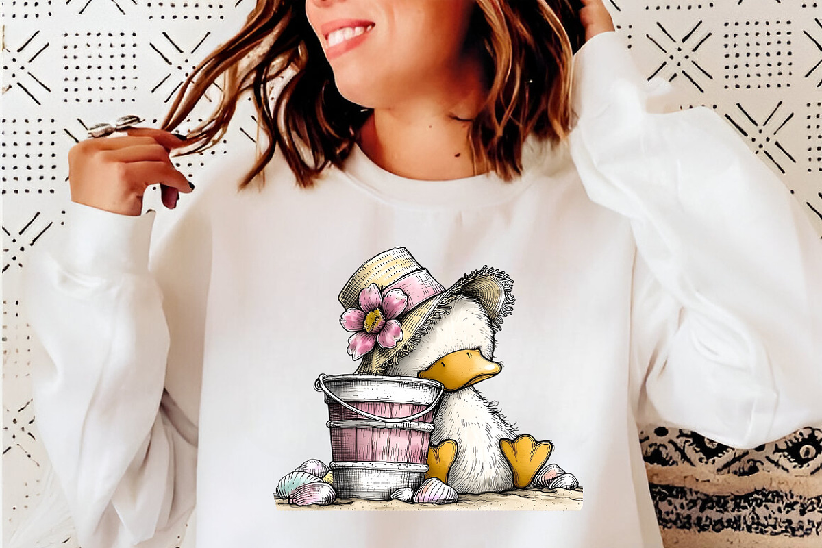 Whimsical beach duck clipart, an Illustration by SinaCreation (Photo 6 of 8)