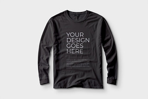 Front Long Sleeve T-Shirt Mockup, a Shirt Mockup by Alhaytar