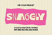 Snaggly, a Sans Serif Font by shineink.designlab (Thumbnail 1 of 10)
