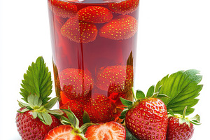Refreshing Strawberry Drink Glass of, a Food & Drink Photo by Pixeness Studio