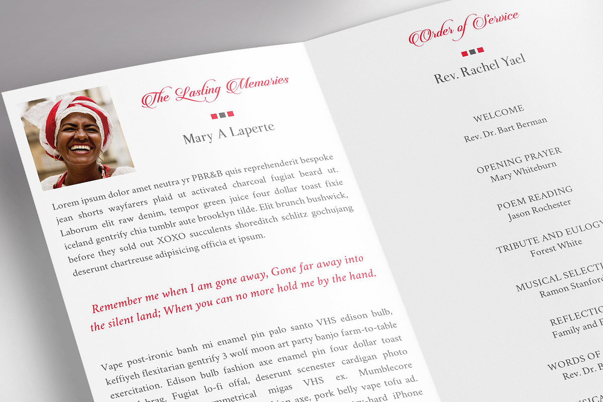 Red Legal Trifold Funeral Program, a Brochure Template by Godserv Designs (Photo 5 of 10)