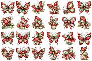 Whimsical Spring Butterfly Clipart, an Illustration by designcity5 (Thumbnail 2 of 5)