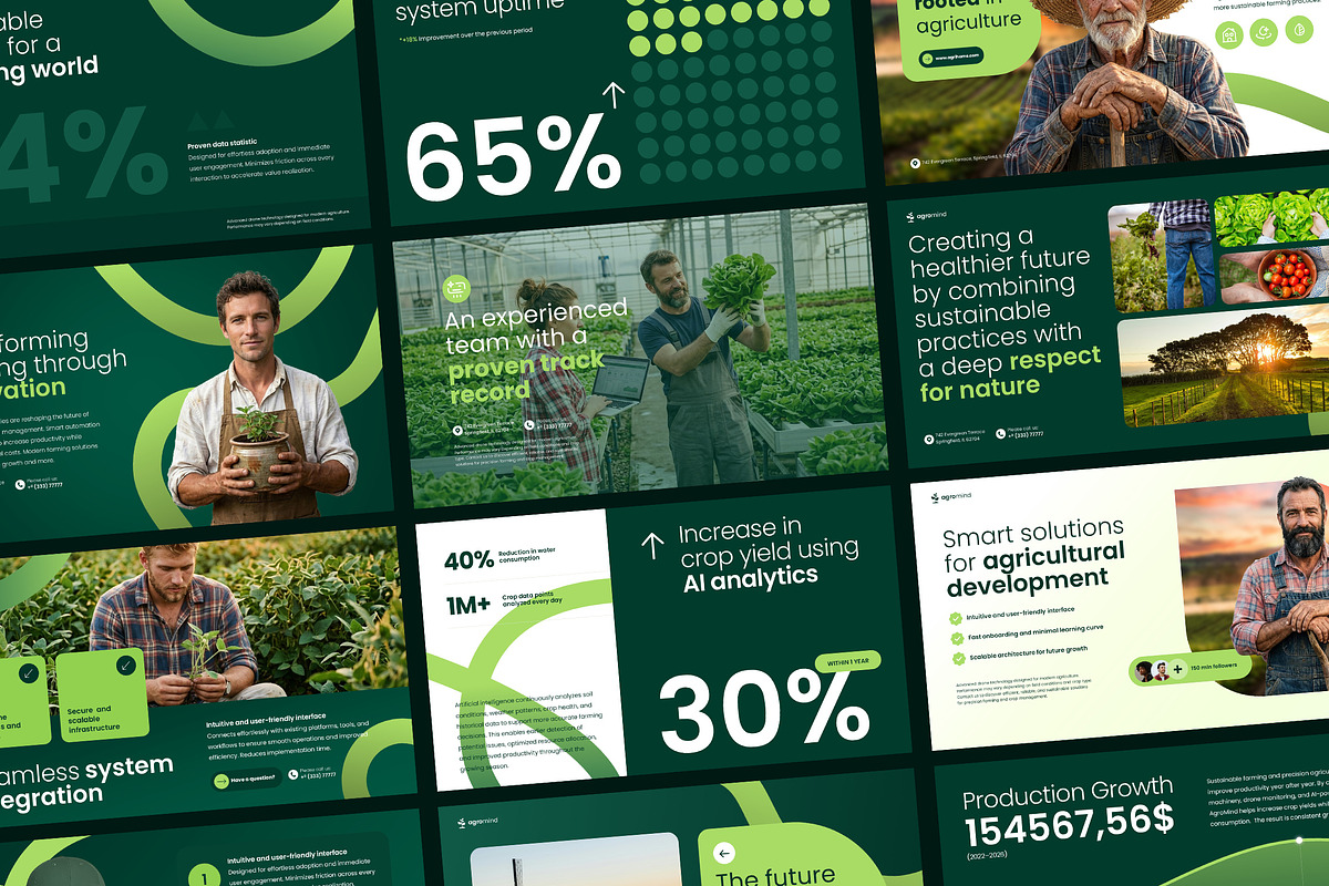 Agriculture PowerPoint Presentation, a Presentation Template by Pixel_Vision_Store (Photo 1 of 4)