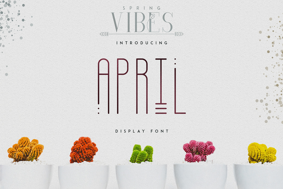 [Spring Vibes] April Display Font, a Sans Serif Font by VP Fonts (Photo 1 of 11)