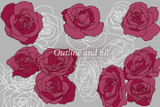 Vector Roses, an Illustration by Ferntale Art & Design (Thumbnail 2 of 2)