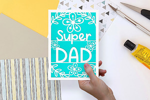 SVG Set Of Cards For Father's Day.