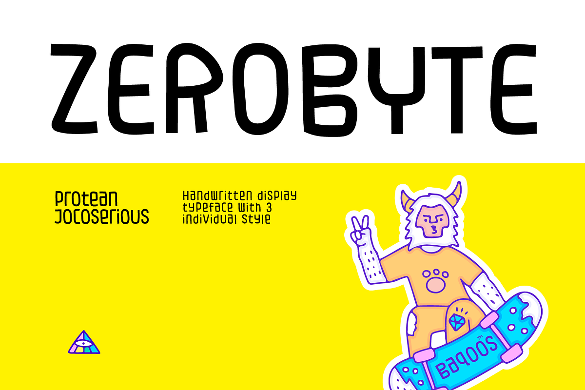 Zerobyte Font, a Handwritten Font by baqoos (Photo 1 of 8)