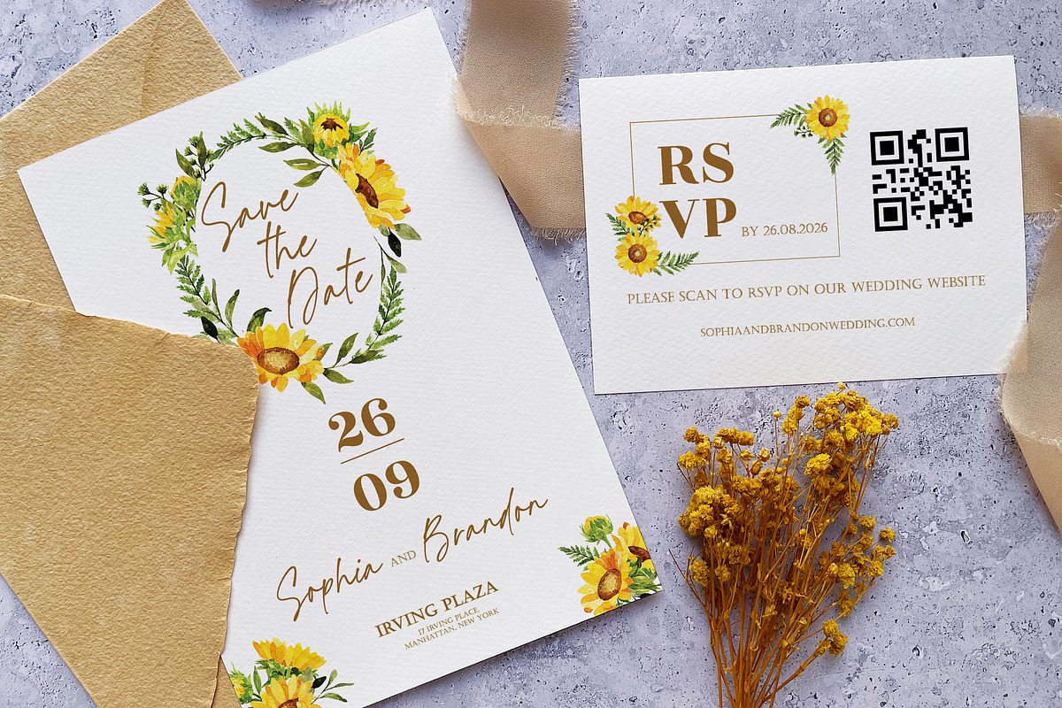 Rustic Sunflower Wedding Suite preview 3