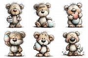 Whimsical Easter Teddy Bear Clipart, an Illustration by Daily.Designs (Thumbnail 4 of 8)