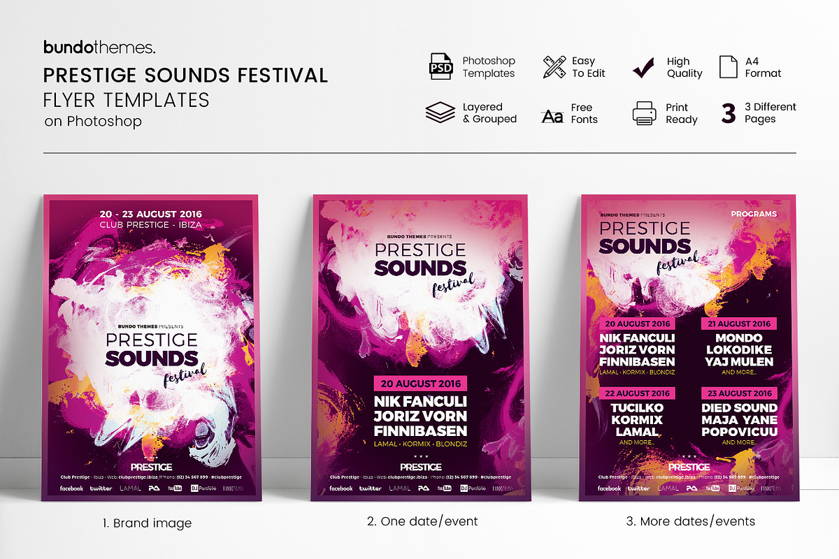 Prestige Sounds Festival Flyer, a Flyer Template by Bundo Themes (Photo 1 of 5)