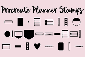 Procreate Planner Sticker Stamps