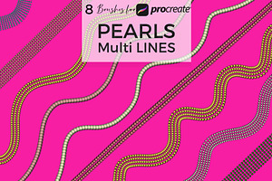 Multi Lines Pearl Procreate Brushes