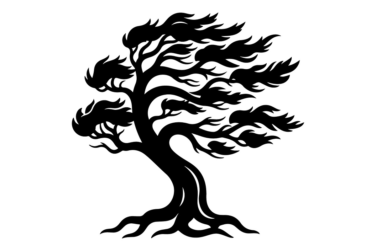 Windblown Tree Silhouette, an Object Graphic by Gfx_Store (Photo 7 of 16)