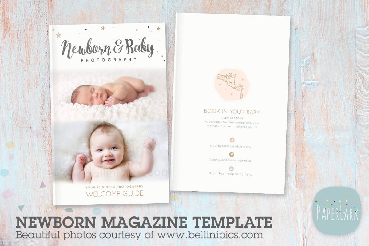 PG023 Newborn Photography Magazine, a Magazine Template by Paper Lark (Photo 2 of 2)