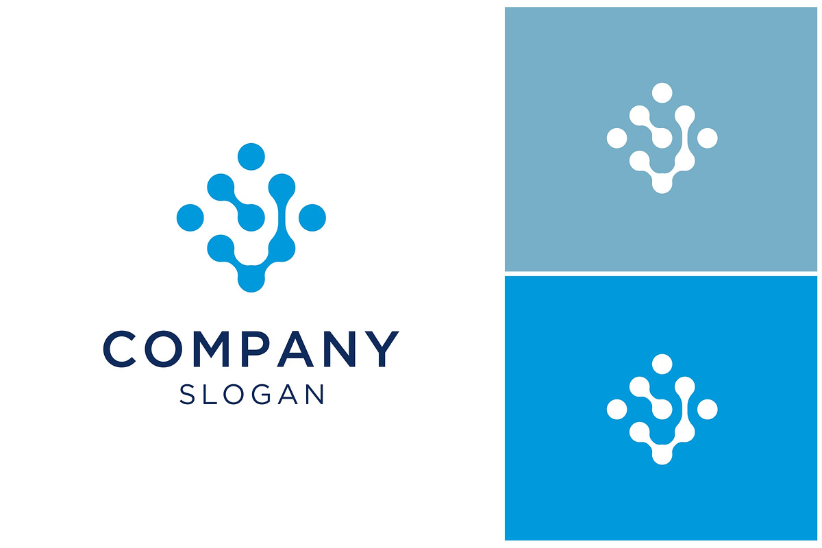 Abstract J Molecular Dots Logo, a Branding & Logo Template by ika trisiana (Photo 2 of 2)