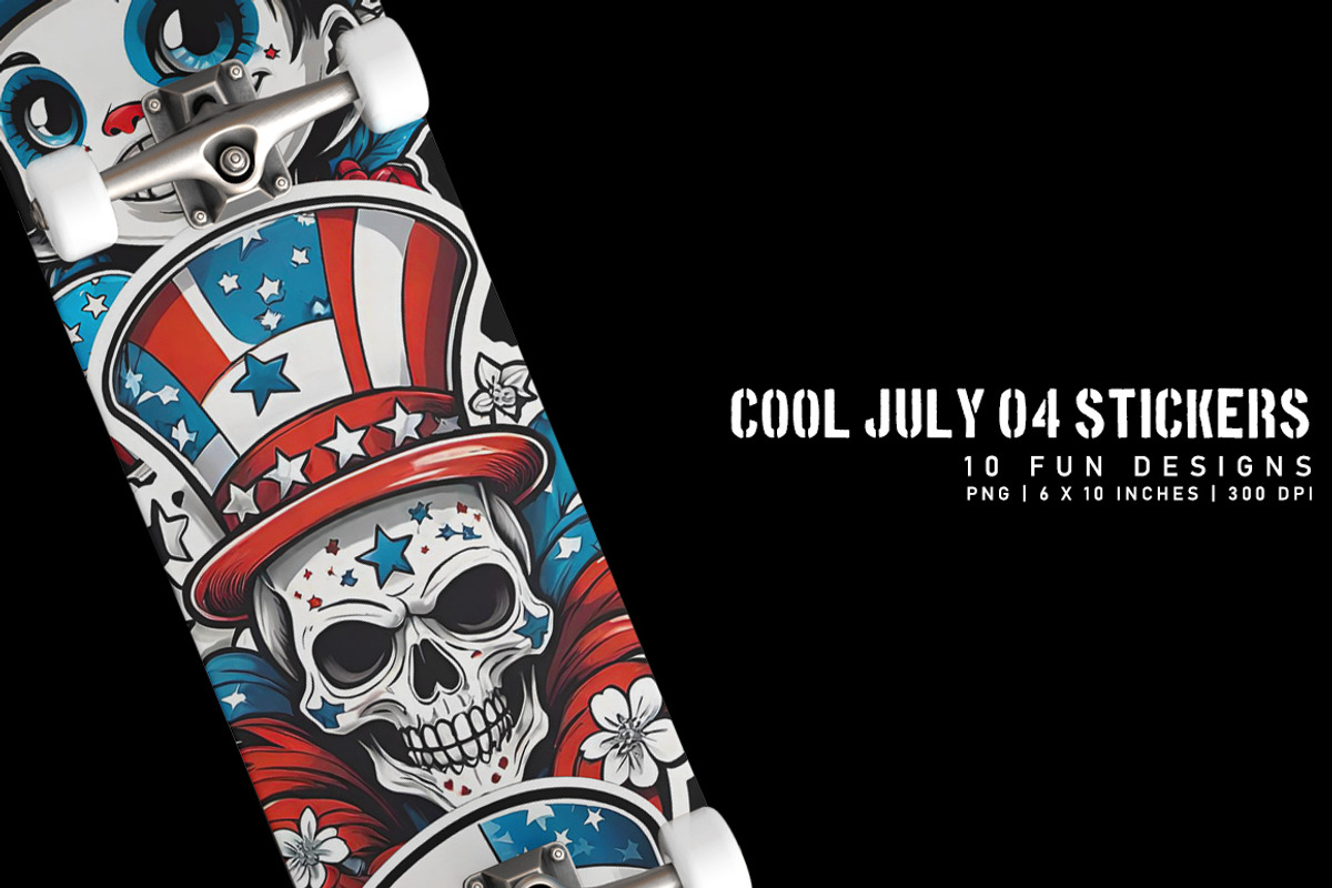 Cool July 04 Stickers, an Object Graphic by Digital Art Creations (Photo 5 of 6)