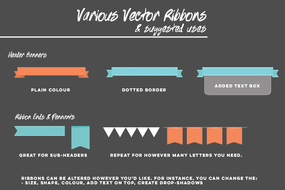 Vector Buttons and Ribbons, a Templates & Theme by Rainy City Press (Photo 3 of 3)