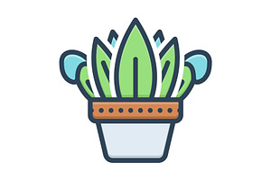 Plant potted color icon, a Duotone Icon by Creative priyanka
