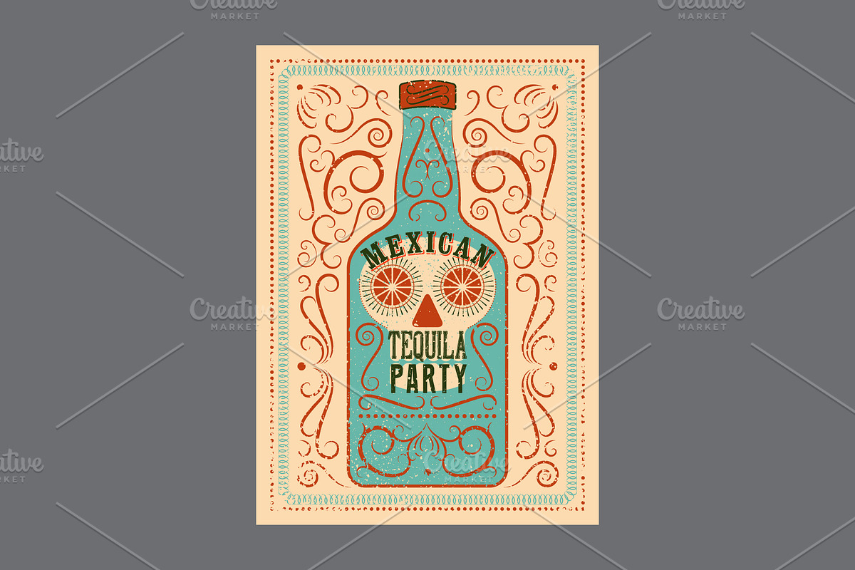 Mexican Party vector poster set., a Food Illustration by PoPaShop (Photo 4 of 10)