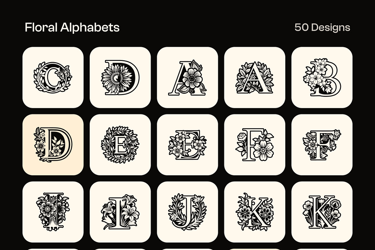 1400 Alphabet Letters Logo, a Solid Icon by Creative Stall (Photo 34 of 34)
