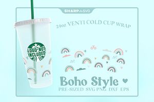 Boho Style SVG For Cup 24 Oz