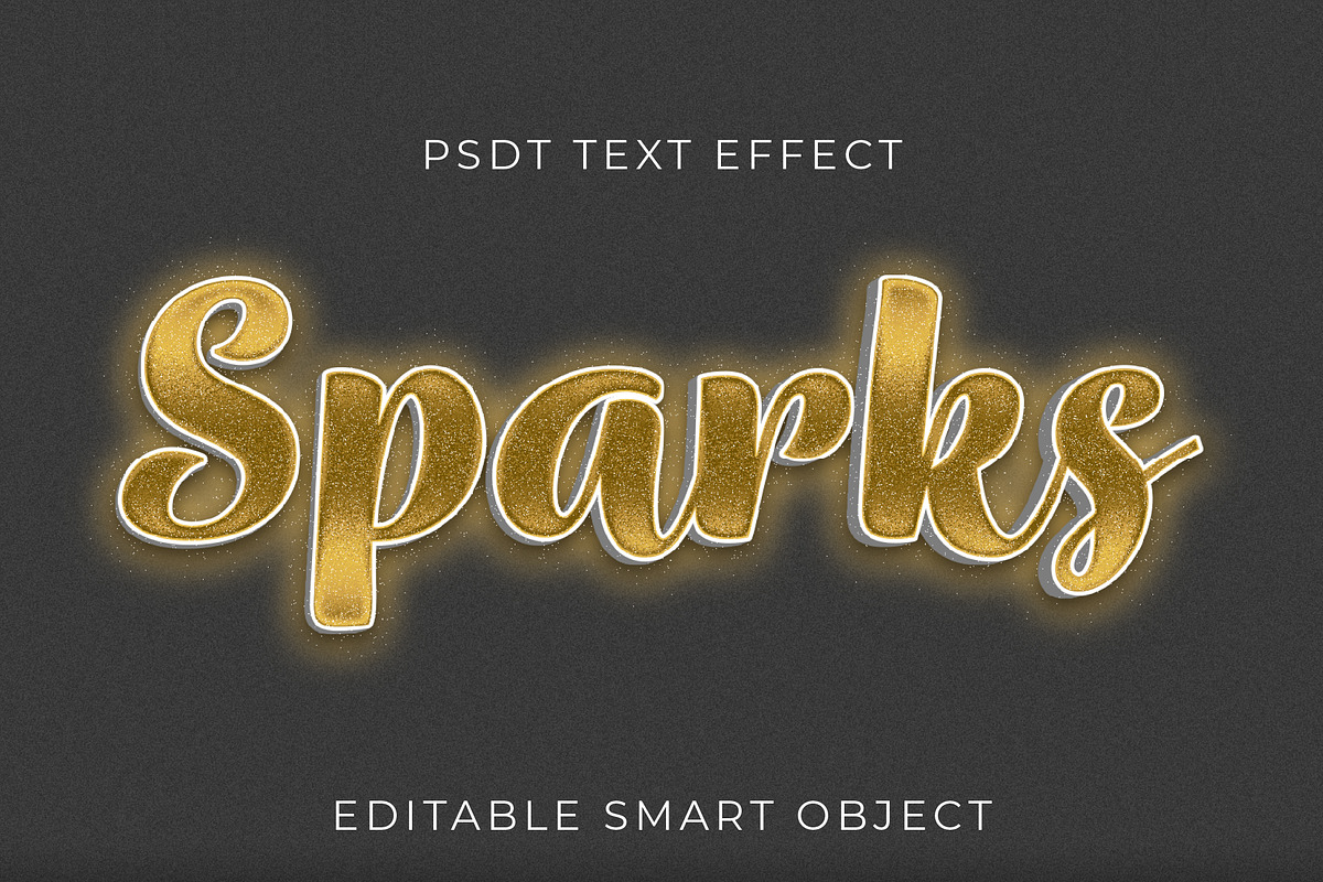Glitter Sparkle Script Text Effect