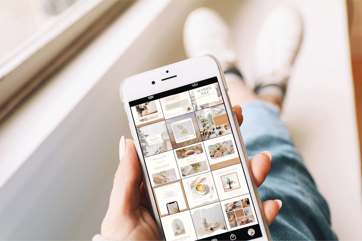 Boho Instagram Post Template Canva, a Social Media Template by Hellohastore (Photo 8 of 8)