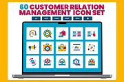 60 Customer Relationship Management, a Solid Icon by Flat Icons (Thumbnail 1 of 7)