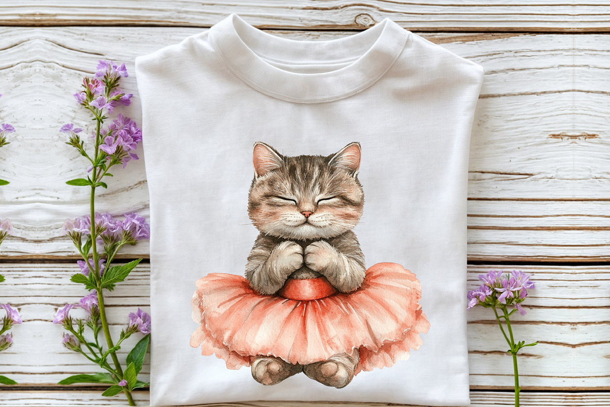 Pink Cat Ballerina Clipart, an Illustration by Rose Art (Photo 4 of 8)