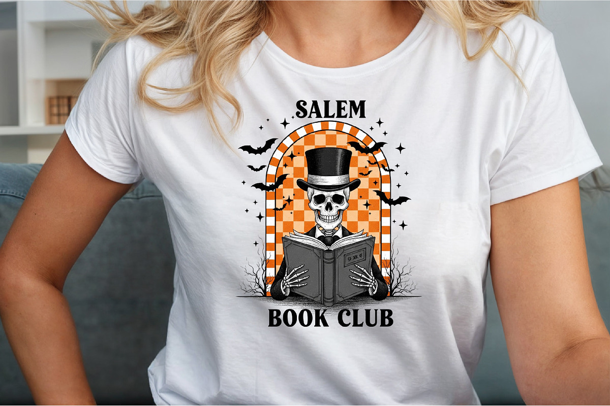 Salem Book Club Retro Halloween PNG, an Illustration by Sublimation Artist (Photo 3 of 9)