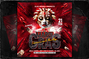 Mardi Gras Carnival Party Flyer, a Flyer Template by OnurDemircan (Thumbnail 1 of 4)