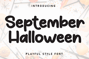 September Halloween | Script Font, a Script Font by Scratchones (Thumbnail 1 of 8)