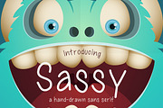 Sassy: a Hand-Drawn Sans Serif Font, a Sans Serif Font by Just Bia (Thumbnail 1 of 10)