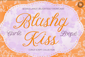 Blushy Kiss - Handmade Script, a Script Font by Setara Langit CreativeStd