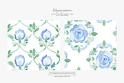 watercolor patterns floral toile, a Pattern Graphic by Patishop Art (Thumbnail 6 of 9)