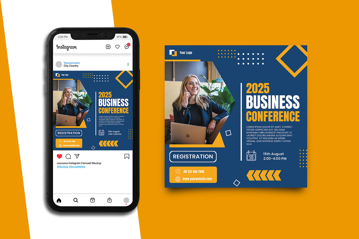 Business Instagram Post Template, a Social Media Template by Artnivora.Std