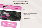 Pink Business Canva Website Template, a Landing Page Template by GlamWebDesigns (Thumbnail 3 of 7)