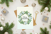 Christmas plants. Cliparts+ wreaths., an Illustration by OlyaGutArt (Thumbnail 6 of 7)