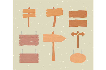 wooden sign boards and arrows, an Object Illustration by studiogstock