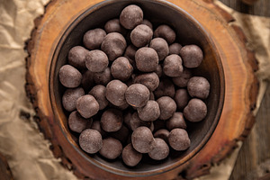 Chocolate covered hazelnuts, a Food & Drink Photo by Grafvision photography