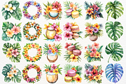 Tropical Summer Party Clipart PNG, a Seasonal Illustration by SugarCloudStudioArt (Thumbnail 3 of 6)